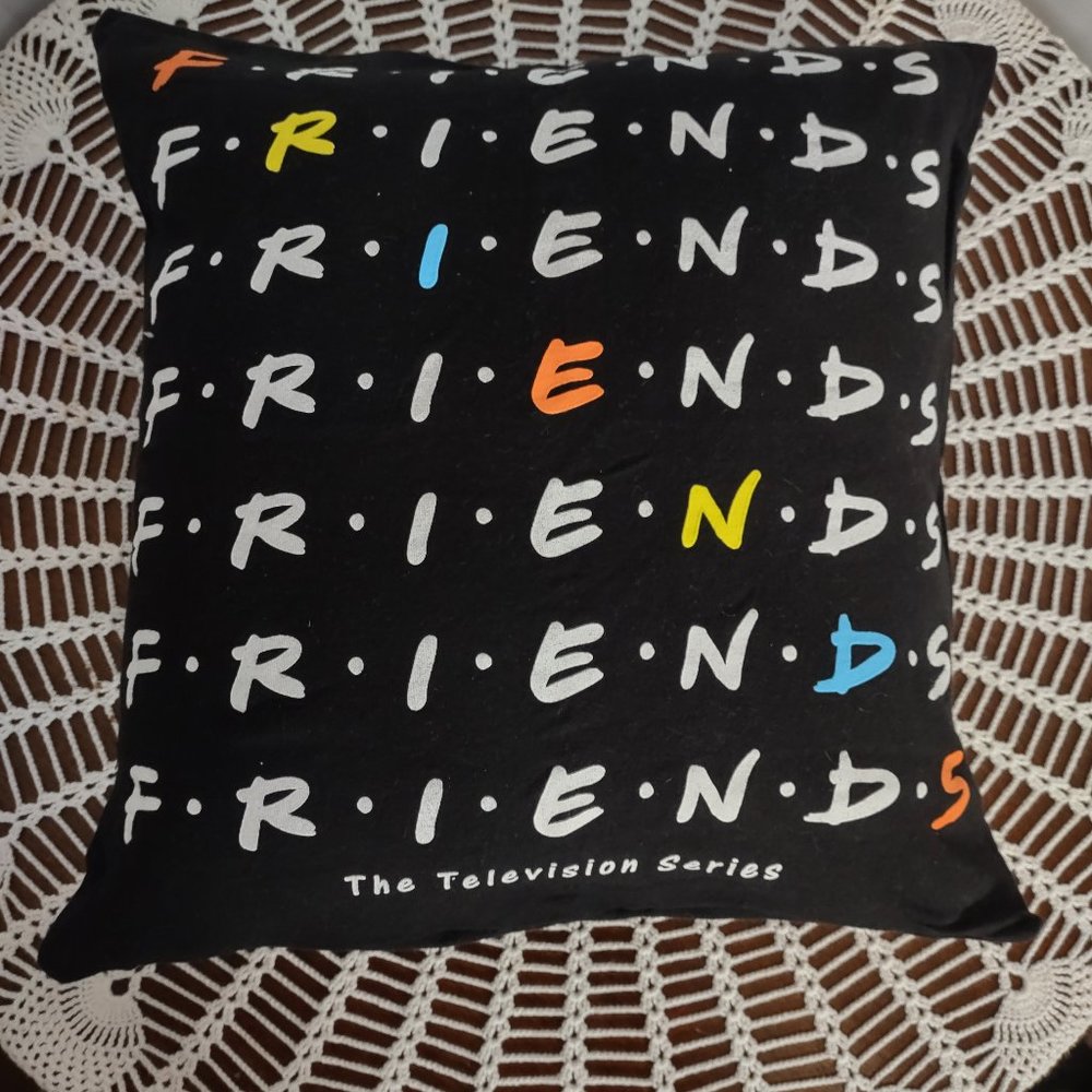 Rag Frog Revival Throw pillow cover Up-cycled from a T-shirt size 12"x12"
